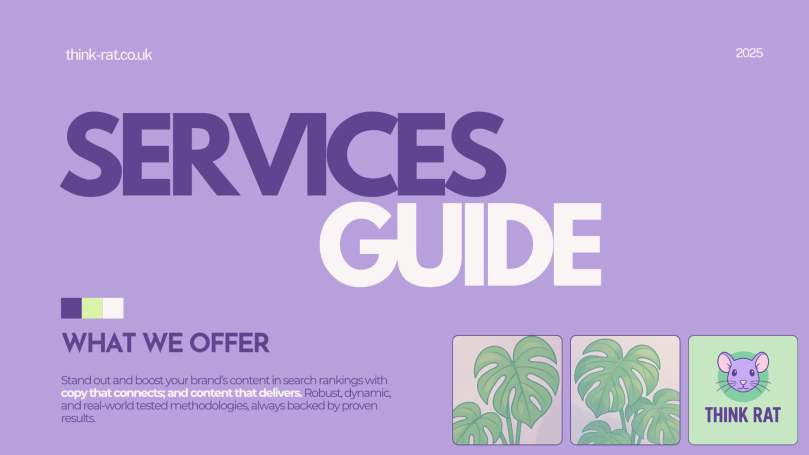 Think Rat services guide text: What we offer